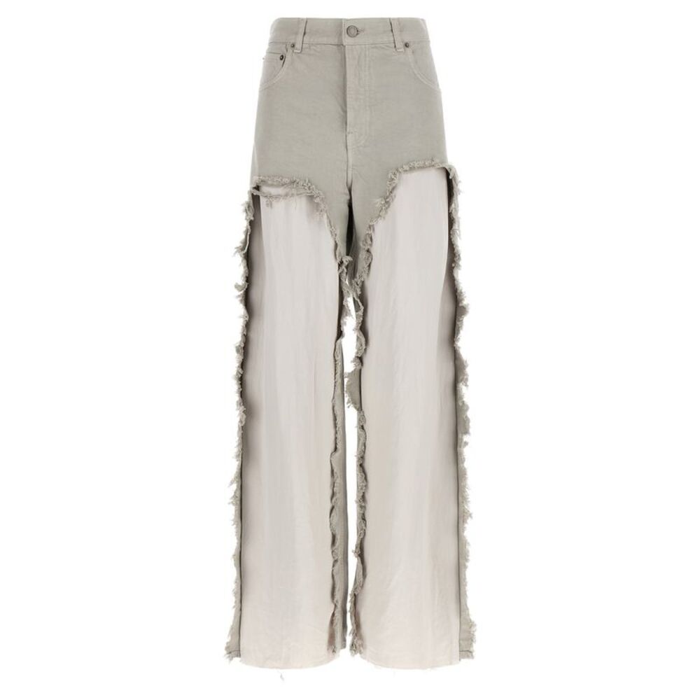 Haikure Gray Cotton Flared Women's Jeans